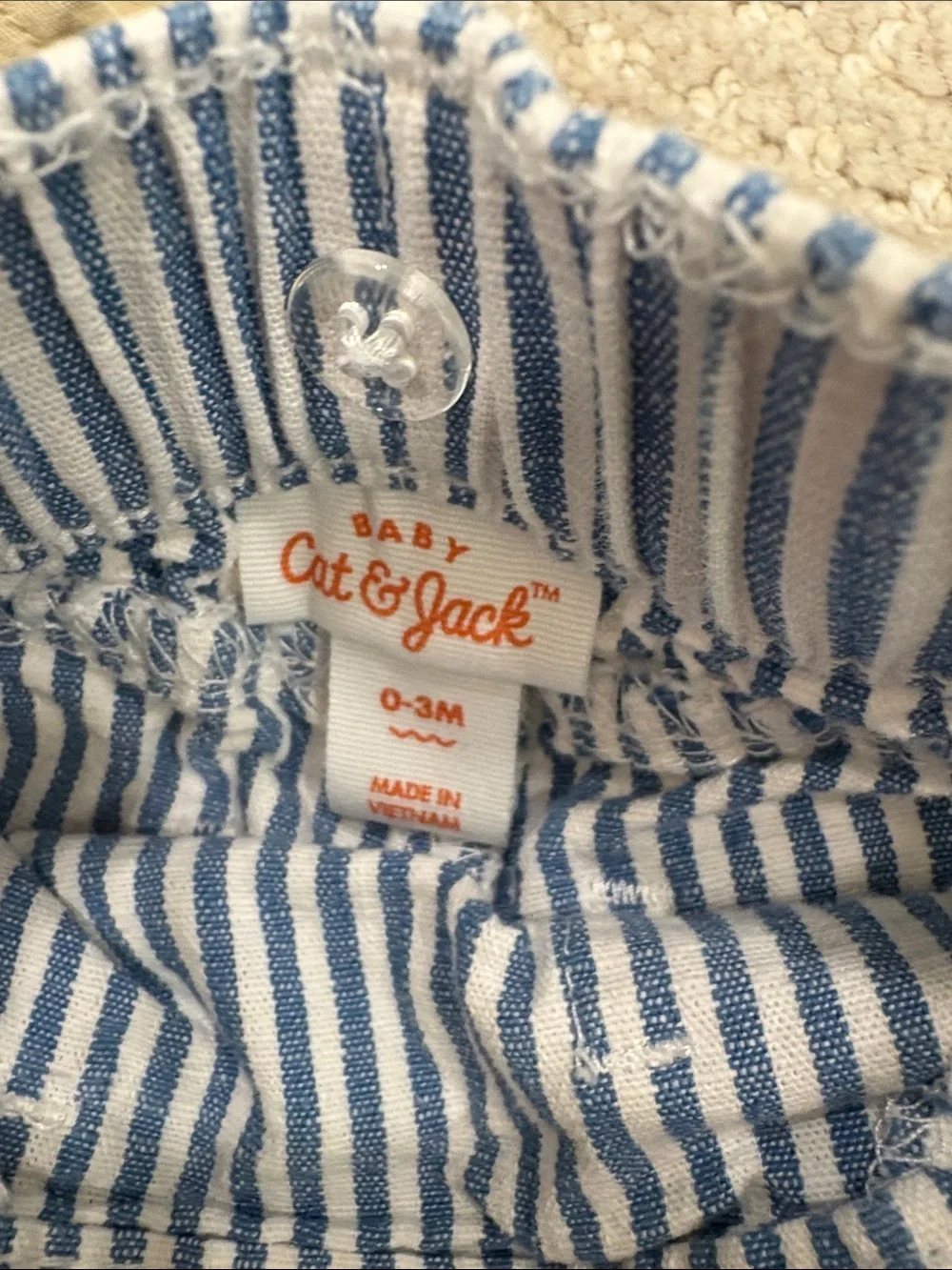 Cat& Jack Baby Striped Blue & Tan Shorts Set - 2-Pack